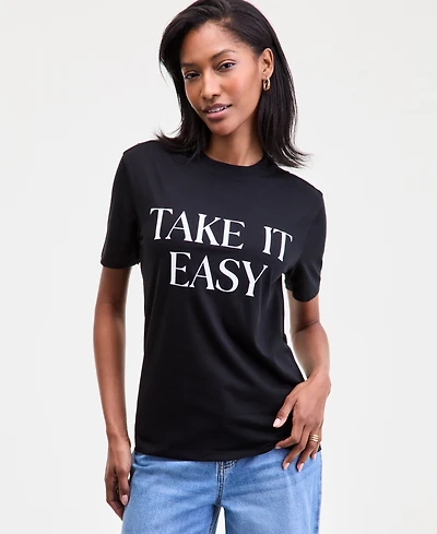 On 34th Women's Take It Easy Graphic T-Shirt, Macy's Exclusive
