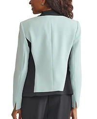 Kasper Women's Contrast-Trim Open-Front Blazer