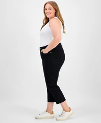 Style & Co Plus Mid Rise Slim Straight Ankle Jeans, Macy's Exclusive