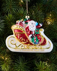 Macy's Thanksgiving Day Parade 2025 Glass Santa's Sleigh Ornament, Macy's Exclusive