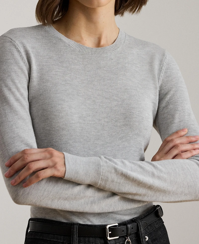 Lauren Ralph Women's Cotton-Blend Sweater