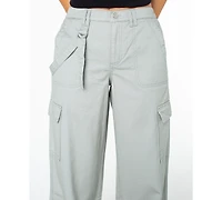 Celebrity Pink Juniors' Cargo Strap Wide-Leg Pants