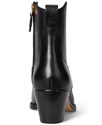 Lauren Ralph Women's Harpher Burnished Leather Booties