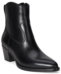 Lauren Ralph Women's Harpher Burnished Leather Booties