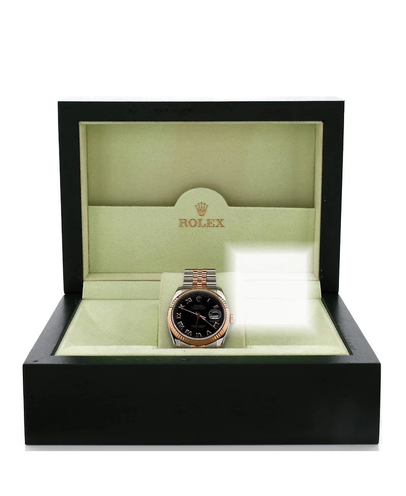 Pre-Owned Rolex Oyster Perpetual Datejust Automatic Watch in Stainless Steel and Rose Gold 36mm