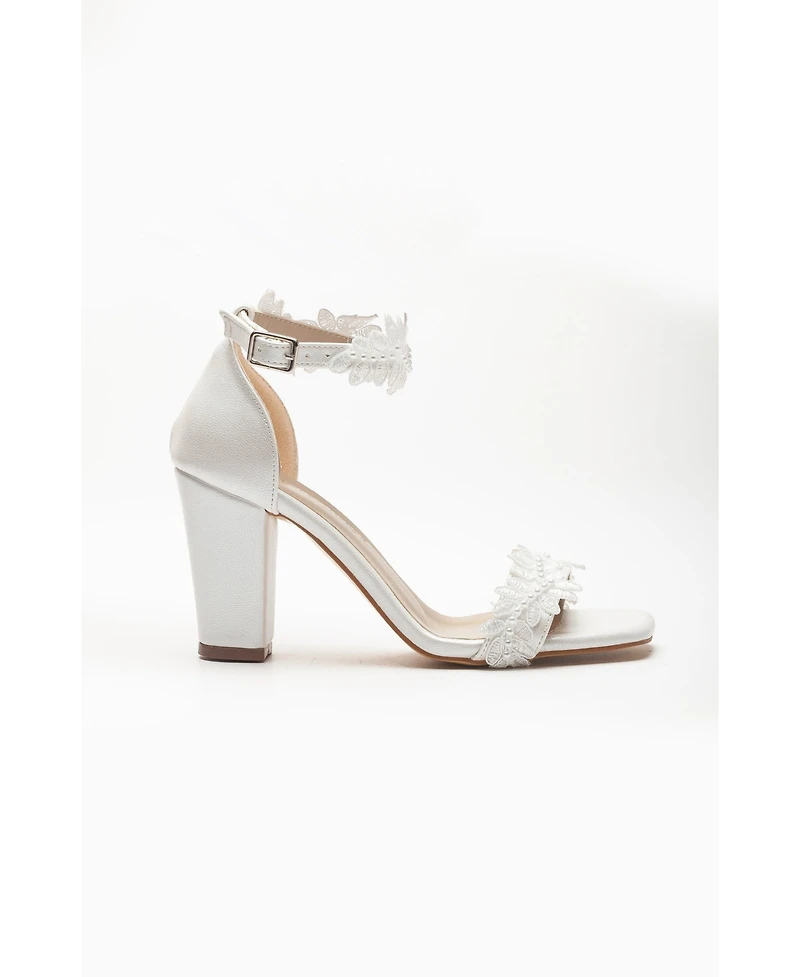 Forever & Always Shoes Marlene Lace Bridal Sandals (Women)