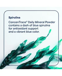 Trace Minerals ConcenTrace Powder, Blue Hawaiian, 60 Servings – 700mg per Serving (15 Drops), Full Spectrum Trace Minerals for Whole Body Wellness.