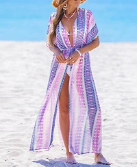 Cupshe Women's Mixed Feelings Abstract Cover-Up Maxi Beach Dress