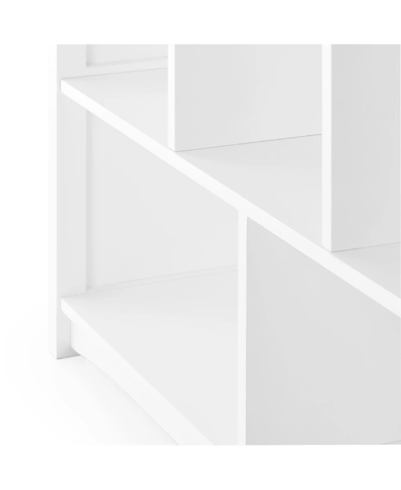 Guiedecraft Kids' Classic Bookshelf - White: Children's Wooden Playroom Shelving Bookcase for Toys, Cube Organizer and Cubby Storage