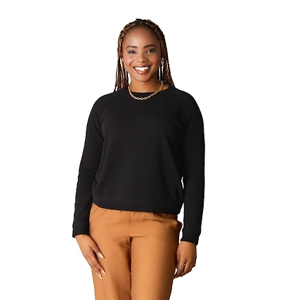LuxLined Women's Itch-Free Merino Wool Crewneck Sweater with Soft Inner Lining