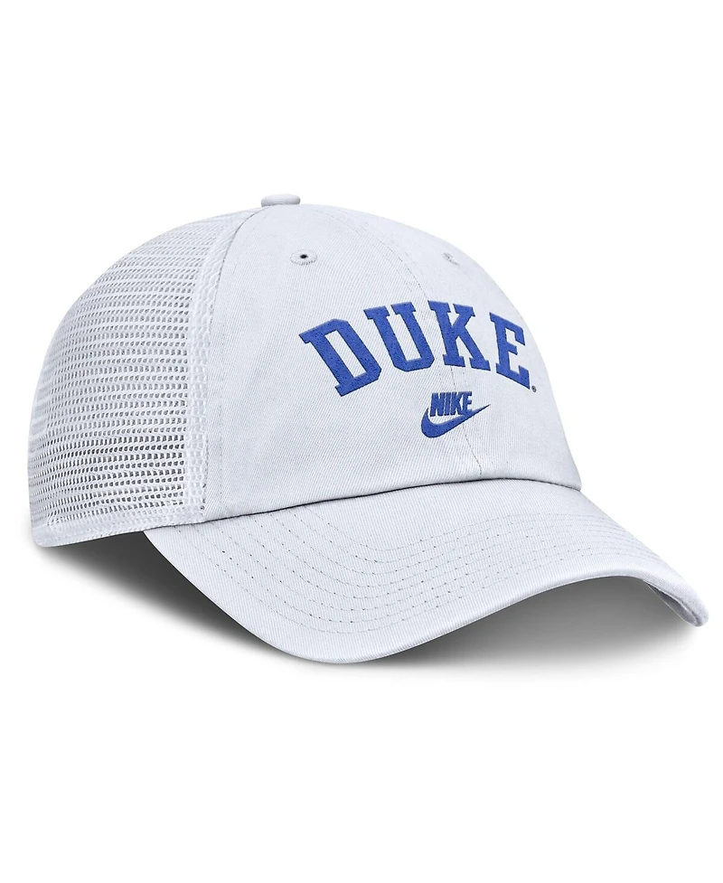 Nike Men's White Duke Blue Devils Club Legacy Adjustable Trucker Hat