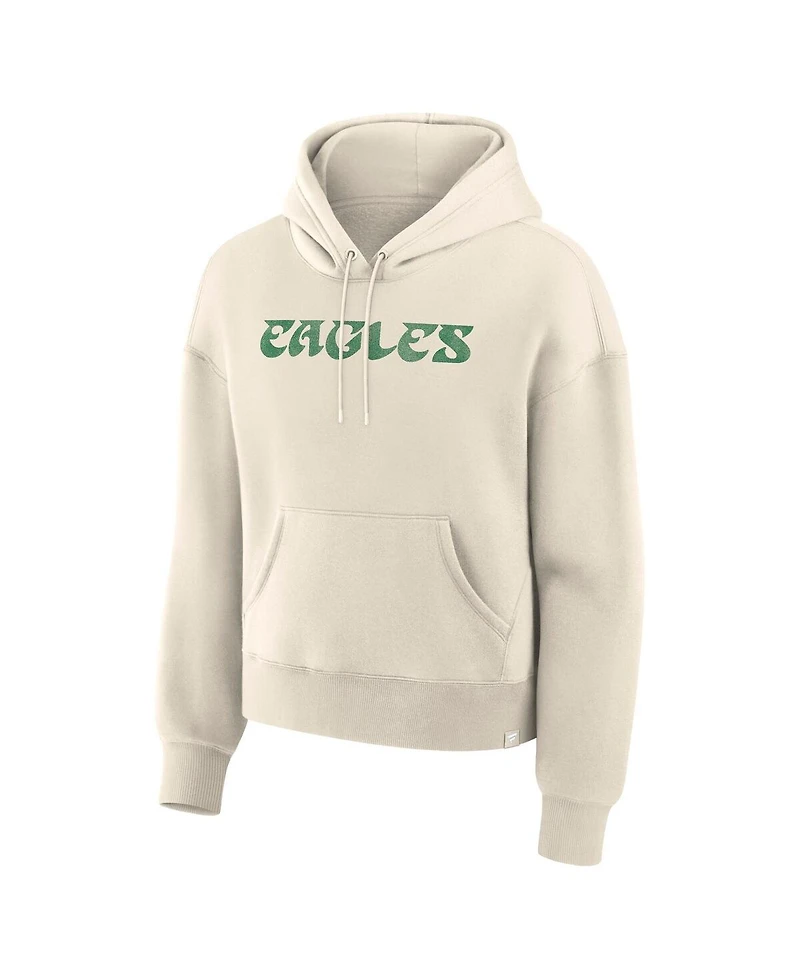Fanatics Women's Cream Philadelphia Eagles Dove Legacy Pullover Hoodie