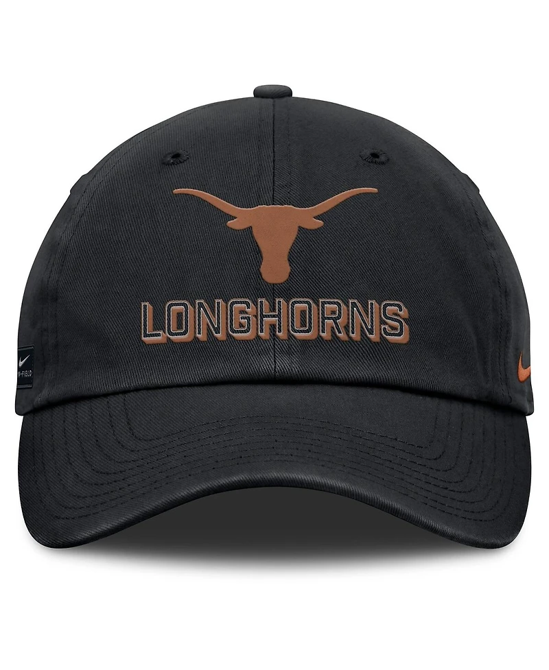 Nike Men's Black Texas Longhorns 2025 On-Field Club Adjustable Hat