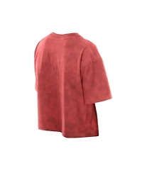 New Era Women's Red Kansas City Chiefs Cropped Boxy Sport Classics Mineral Wash T-Shirt