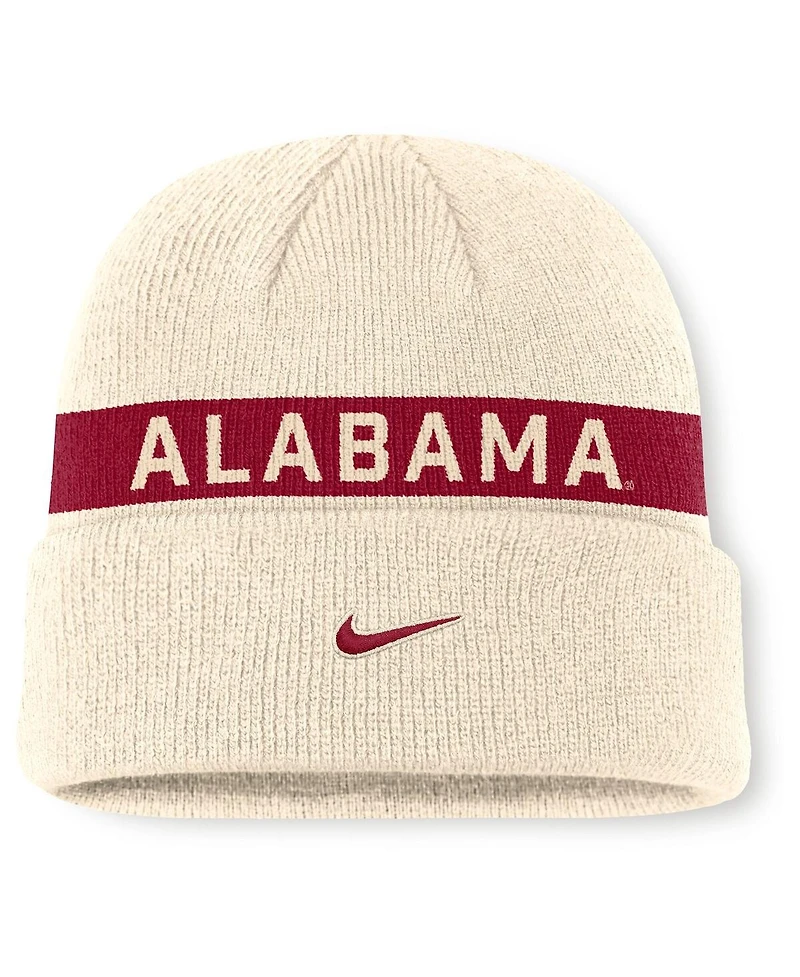 Nike Men's Natural Alabama Crimson Tide Peak Primetime Utility Cuffed Knit Hat