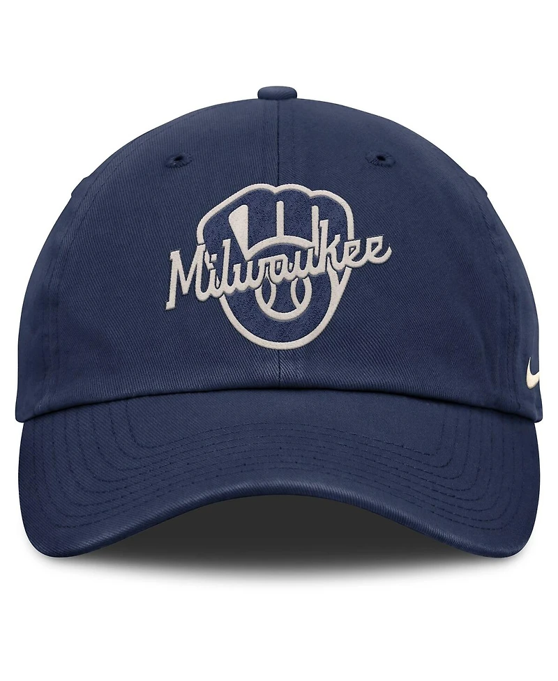 Nike Men's Navy Milwaukee Brewers Statement Club Adjustable Hat