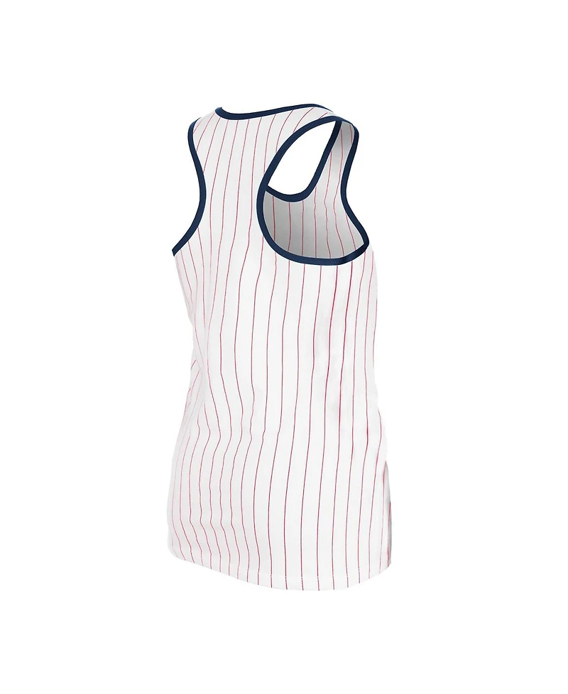 New Era Women's White St. Louis Cardinals Gameday Pinstripe Tank Top