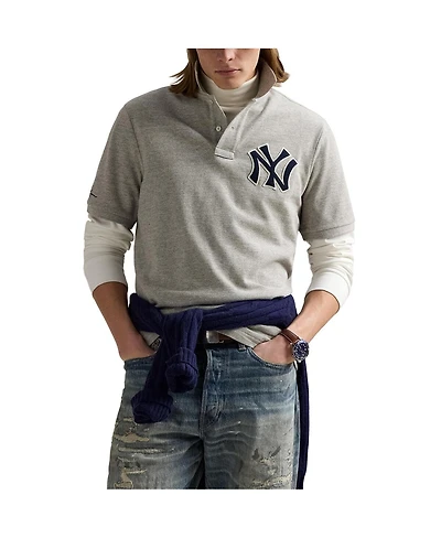 Polo Ralph Lauren Men's Heather Gray Yankees Polo Shirt