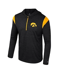Colosseum Men's Black Iowa Hawkeyes Dozer Half-Zip Wind shirt