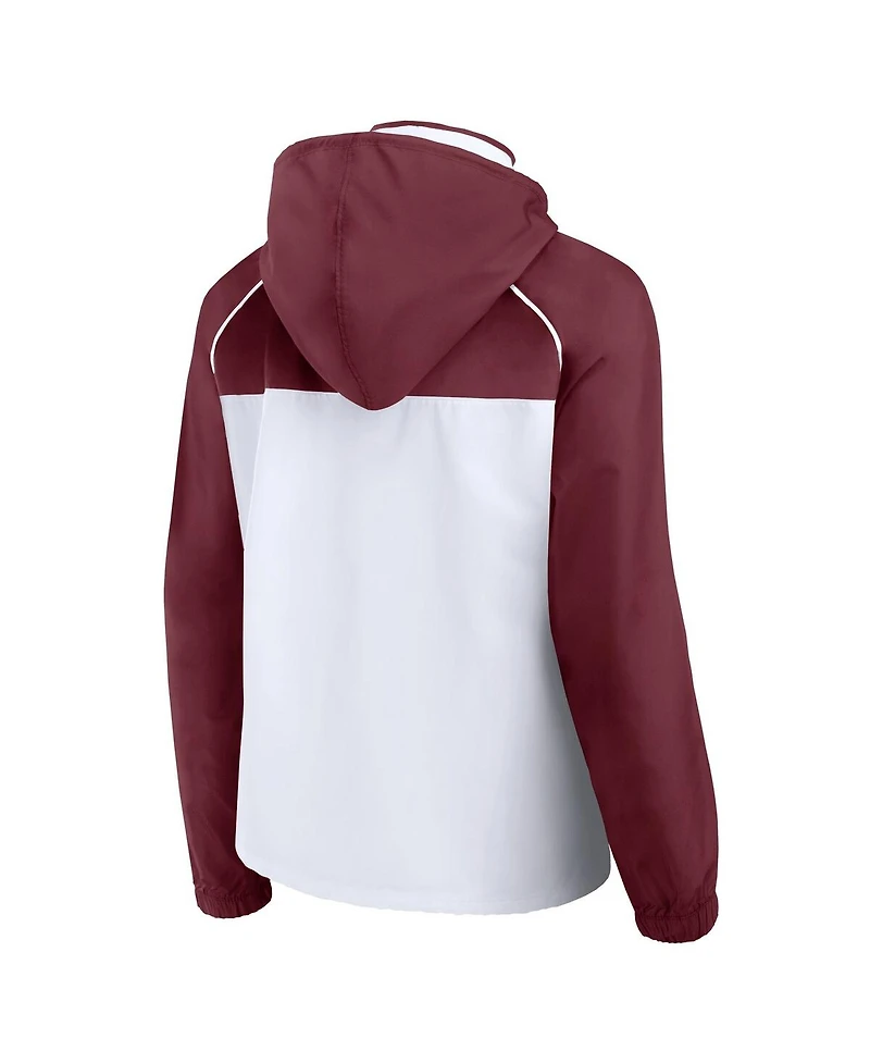 Fanatics Women's White Minnesota Golden Gophers Full-Zip Anorak Hoodie Jacket