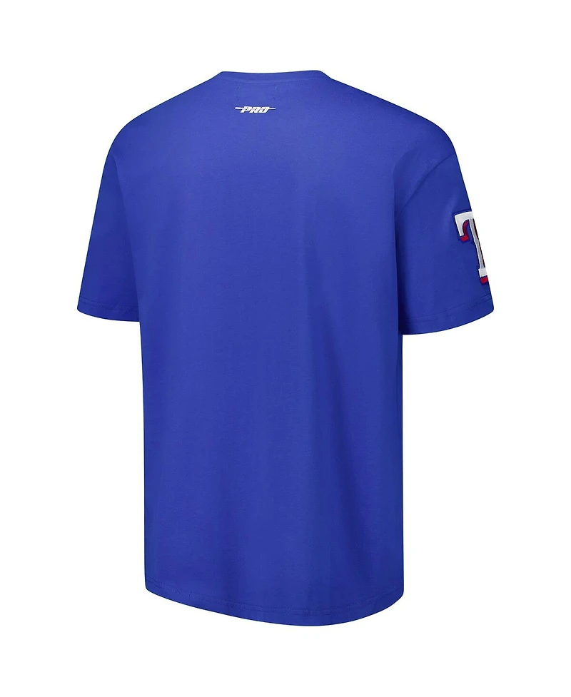 Pro Standard Men's Royal Texas Rangers Turn It Up Dropped Shoulder T-Shirt