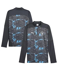 Puma Men's Navy Manchester City 2024/25 Pre-Match Quarter-Zip Sweatshirt