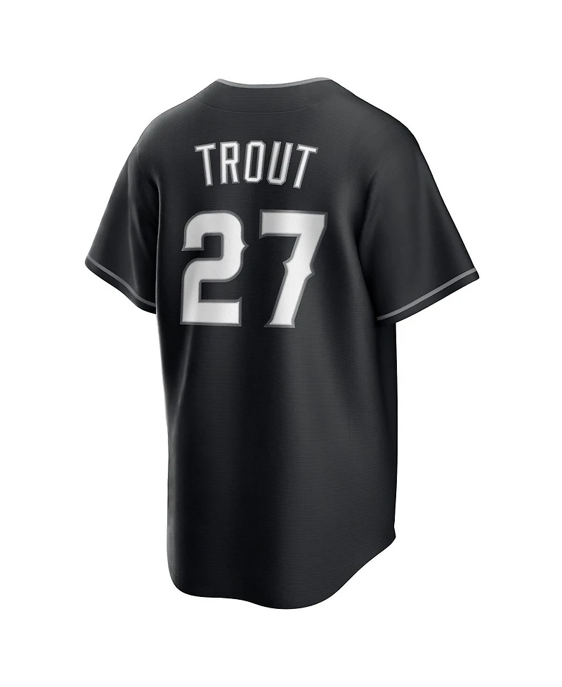 Nike Men's Mike Trout Black Los Angeles Angels Lights Out Replica Player Jersey