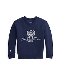 Polo Ralph Lauren Toddler and Little Boys Us Open Crest Fleece Sweatshirt