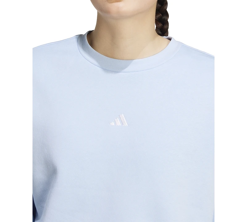 adidas Women's Fleece Drop-Shoulder Sweatshirt