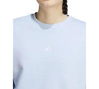 adidas Women's Fleece Drop-Shoulder Sweatshirt