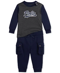 Polo Ralph Lauren Baby Boys Cotton Jersey Tee & Fleece Cargo Pant Set