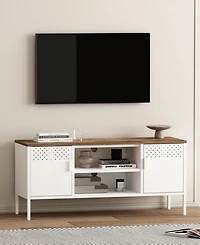 Manhattan Comfort Landen 47.3" 6-Shelf Tv Stand Fits TVs up to 40"