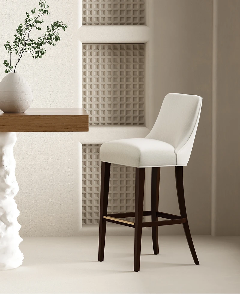 Manhattan Comfort Beever 43.7" Chenille Upholstered Barstool