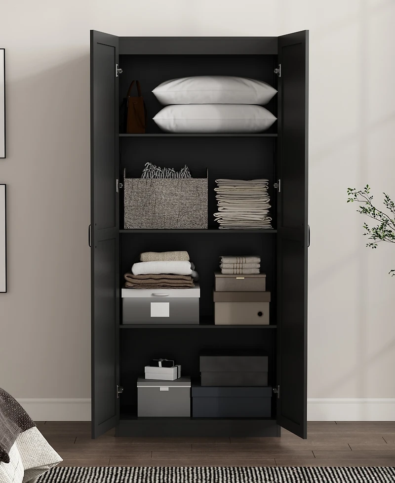 Manhattan Comfort Cornelia 29.61" 4-Shelf Storage Closet