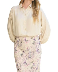 Lily and Lionel London Women's Saint Lace Insert Wonderland Print Midi Skirt