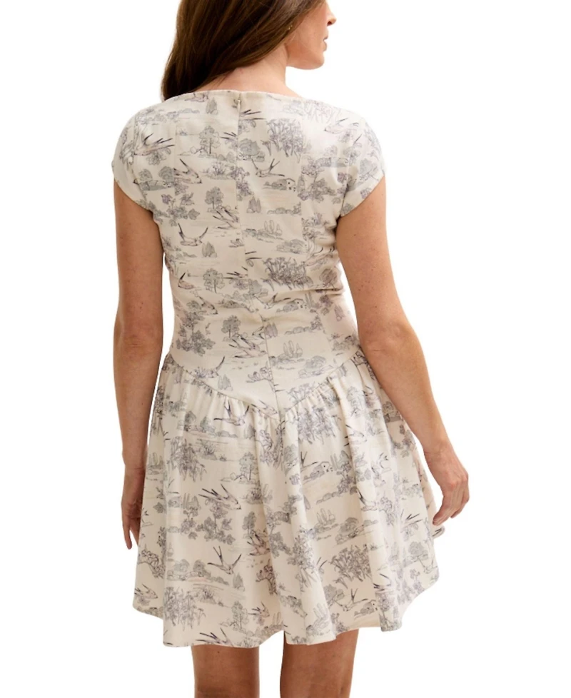 Lily and Lionel London Women's Heidy Corset Inspired Josephine Print Mini Dress