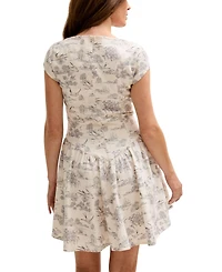 Lily and Lionel London Women's Heidy Corset Inspired Josephine Print Mini Dress