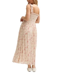 Lily and Lionel London Women's Annie Smocked Print Maxi Dress