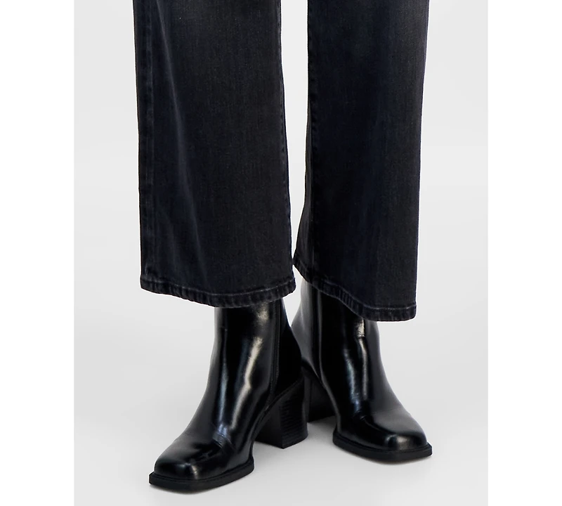 Guess Women's High-Rise Wide-Leg Ankle-Length Jeans