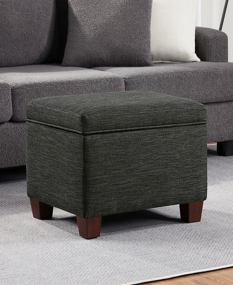 Convenience Concepts 21.75" Faux Linen Madison Storage Ottoman