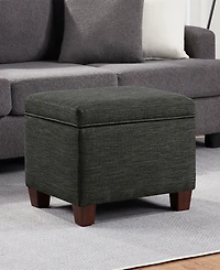 Convenience Concepts 21.75" Faux Linen Madison Storage Ottoman