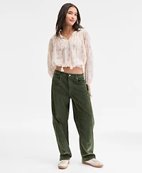 Lucky Brand Women's Mid-Rise Barrel-Leg Jeans