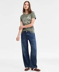 Lucky Brand Women's Mid-Rise Barrel Wide-Leg Jeans
