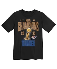 Nike Preschool Black Oklahoma City Thunder 2025 Nba Finals Champions Locker Room Confetti T-Shirt