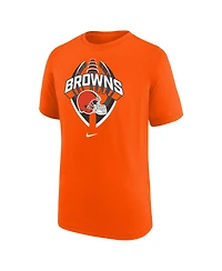 Nike Big Boys and Girls Orange Cleveland Browns Icon Legend T-Shirt