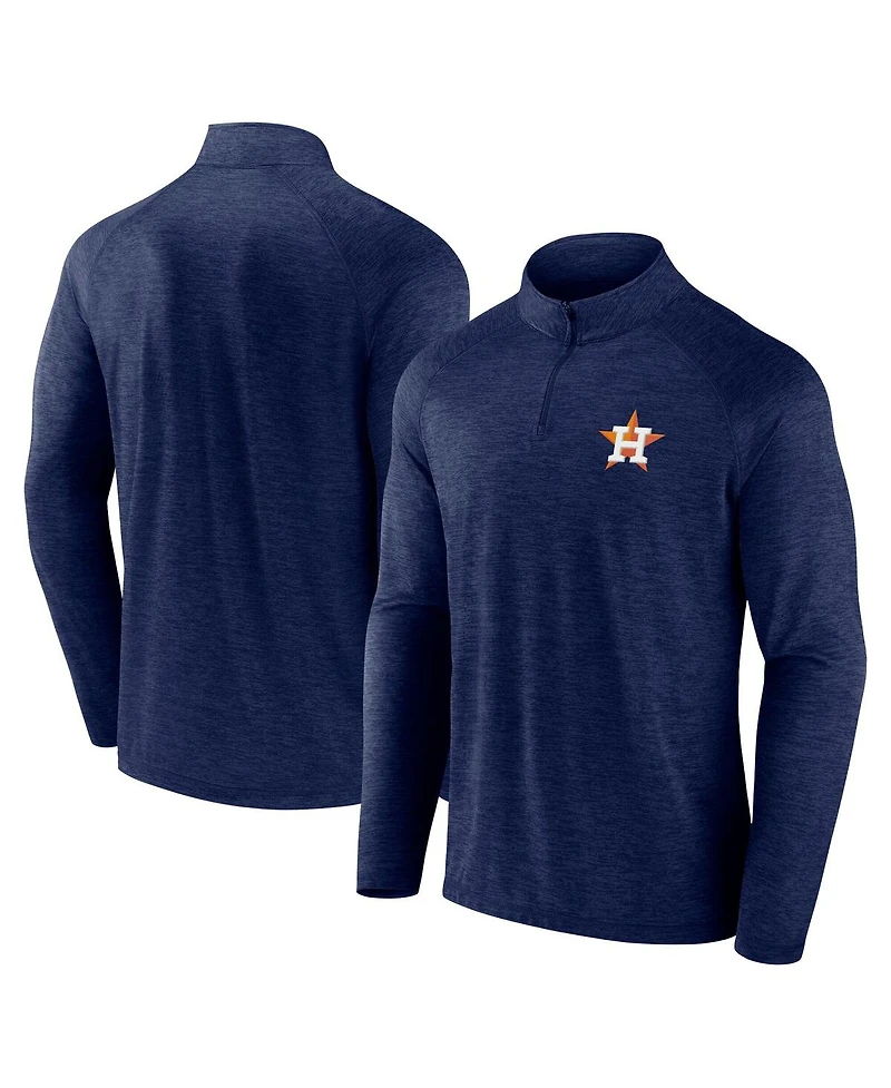 Fanatics Men's Navy Houston Astros Head-to-Head Raglan Quarter-Zip Jacket