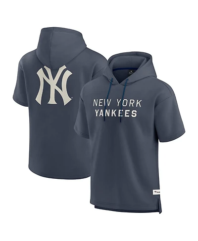 Fanatics Men's Navy New York Yankees Elements Future Ground Lettering Short Sleeve Pullover Hoodie