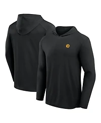 Fanatics Men's Black Pittsburgh Steelers Front Office Power Mono Long Sleeve Hoodie T-Shirt