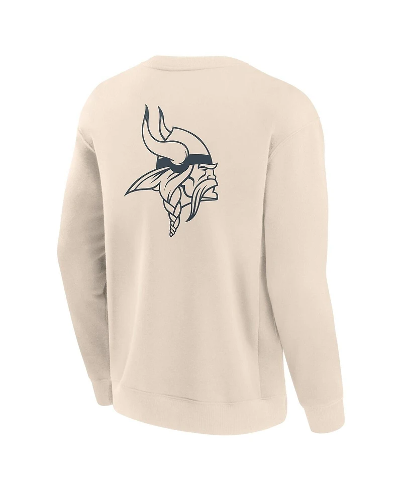 Fanatics Men's Cream Minnesota Vikings Elements Future Ground Lettering Pullover Sweatshirt