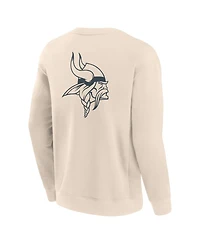 Fanatics Men's Cream Minnesota Vikings Elements Future Ground Lettering Pullover Sweatshirt
